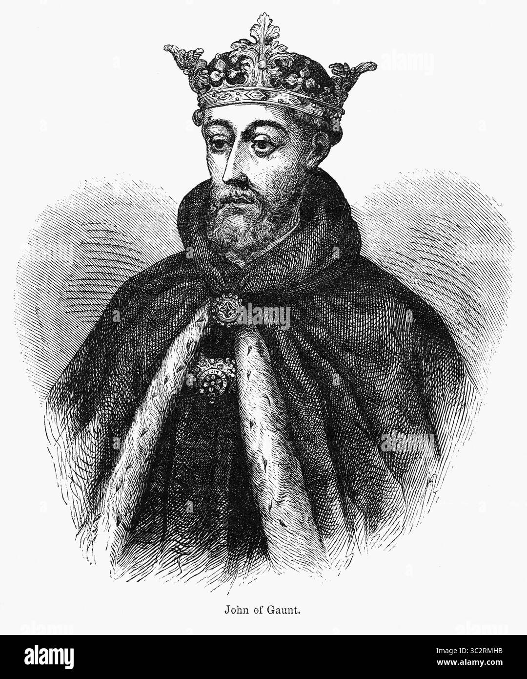 Januar 2019, Vereinigtes Königreich: John of Gaunt, Illustration aus John Cassell's Illustrated History of England, Vol. I von der frühesten Zeit bis zur Regierungszeit von Edward dem Vierten, Cassell, Petter und Galpin, 1857 (Credit Image: © JT Vintage/Glasshouse Via ZUMA Wire) Stockfoto