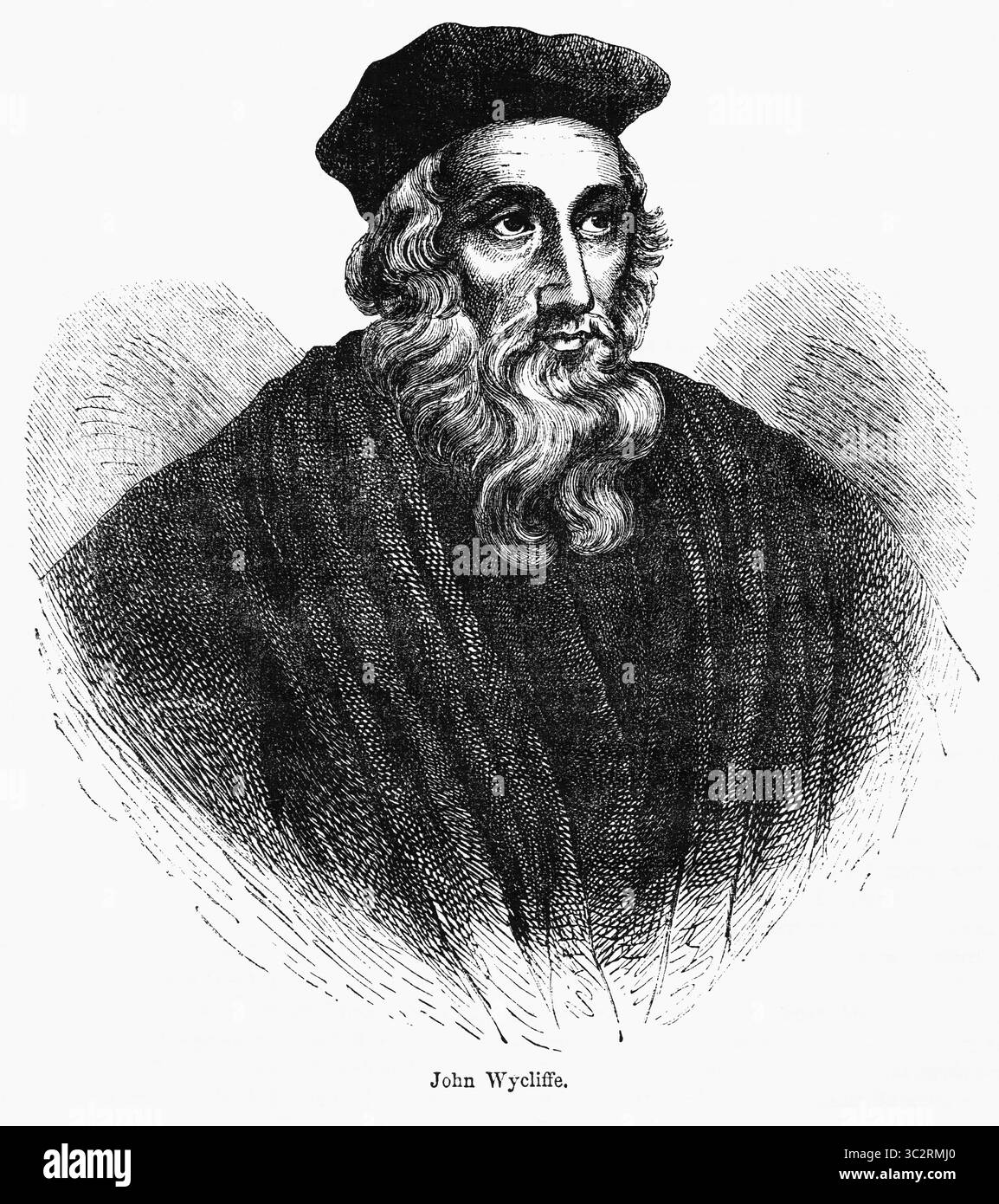 8. Januar 2019, Vereinigtes Königreich: John Wycliffe, Illustration aus John Cassell's Illustrated History of England, Vol. I von der frühesten Zeit bis zur Regierungszeit von Edward dem Vierten, Cassell, Petter und Galpin, 1857 (Credit Image: © JT Vintage/Glasshouse Via ZUMA Wire) Stockfoto
