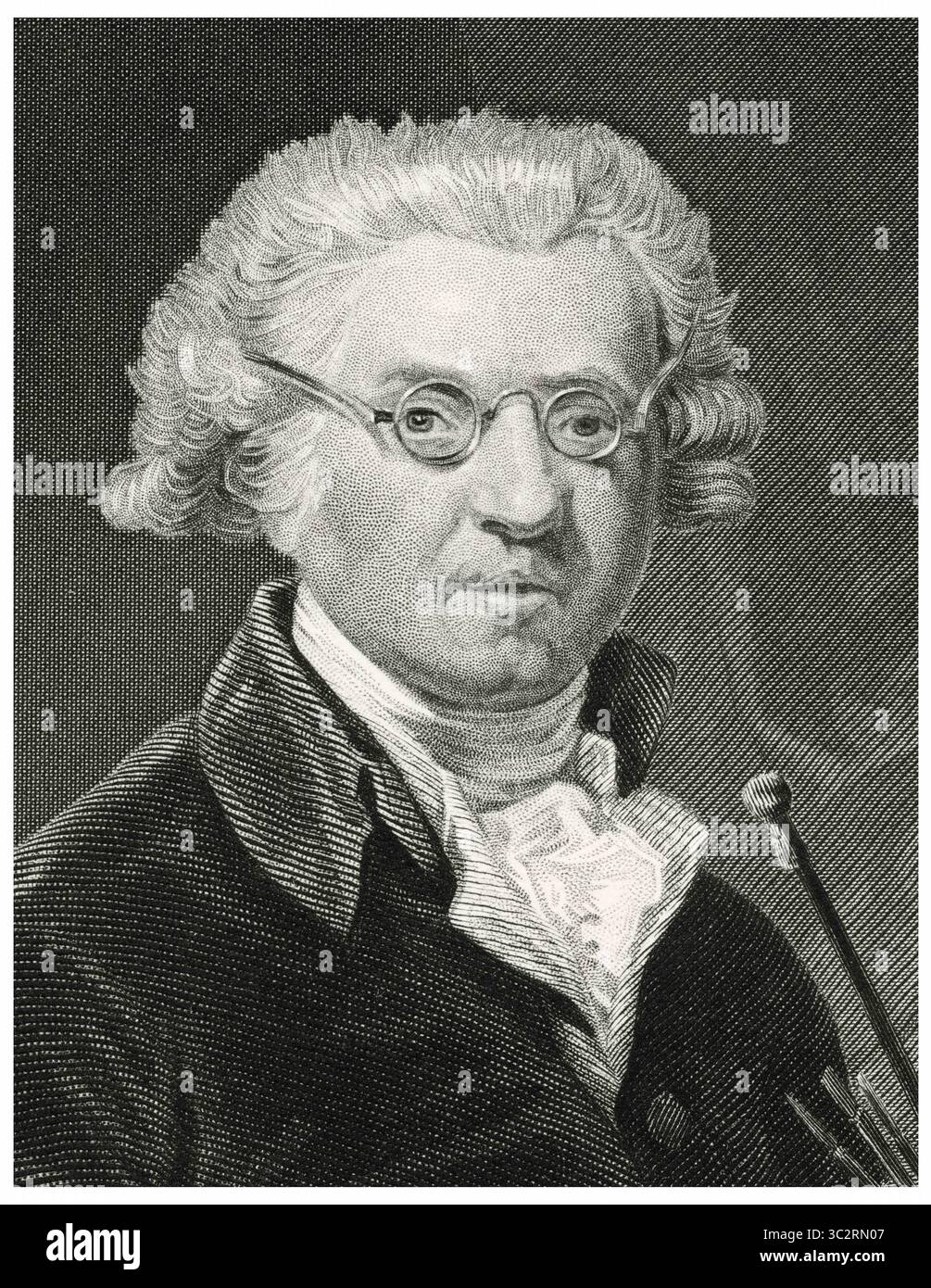 März 2019, USA: Sir Joshua Reynolds (1723–92), englischer Maler, Kopf- und Schultern-Portrait, Stahlgravur, Portrait Gallery of Eminent Men and Women of Europe and America von Evert A. Duyckinck, herausgegeben von Henry J. Johnson, Johnson, Wilson & Company, New York, 1873 (Kreditbild: © JT Vintage/Glasshouse Via ZUMA Wire) Stockfoto