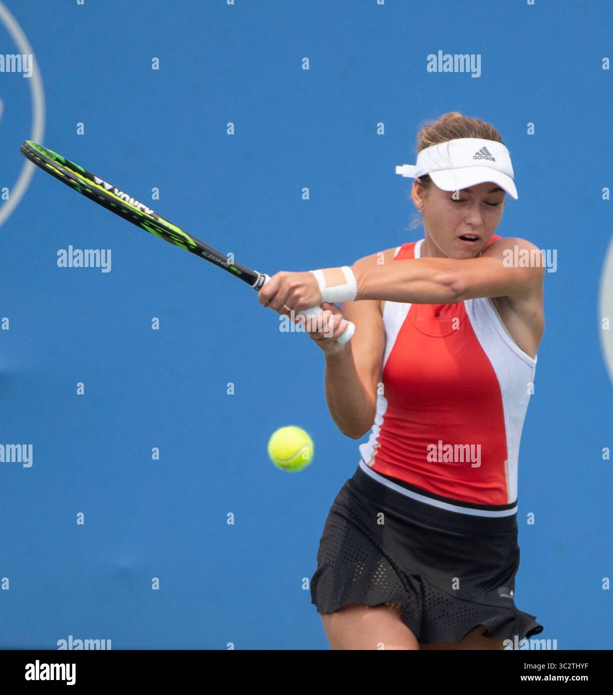 3,2019. August: Anna Kalinskaya (RUS) verliert gegen Jessica Pegula (USA) 6-3, 3-6, 6-1, bei den CitiOpen im Rock Creek Park Tennis Center in Washington, DC. ©Leslie Billman/Tennisclix/CSM(Credit Image: &Copy; Leslie Billman/CSM via ZUMA Wire â) Stockfoto