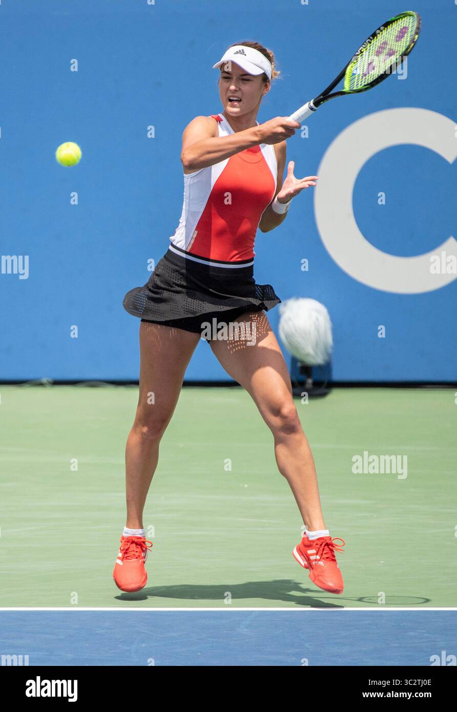 3,2019. August: Anna Kalinskaya (RUS) verliert gegen Jessica Pegula (USA) 6-3, 3-6, 6-1, bei den CitiOpen im Rock Creek Park Tennis Center in Washington, DC. ©Leslie Billman/Tennisclix/CSM(Credit Image: &Copy; Leslie Billman/CSM via ZUMA Wire â) Stockfoto