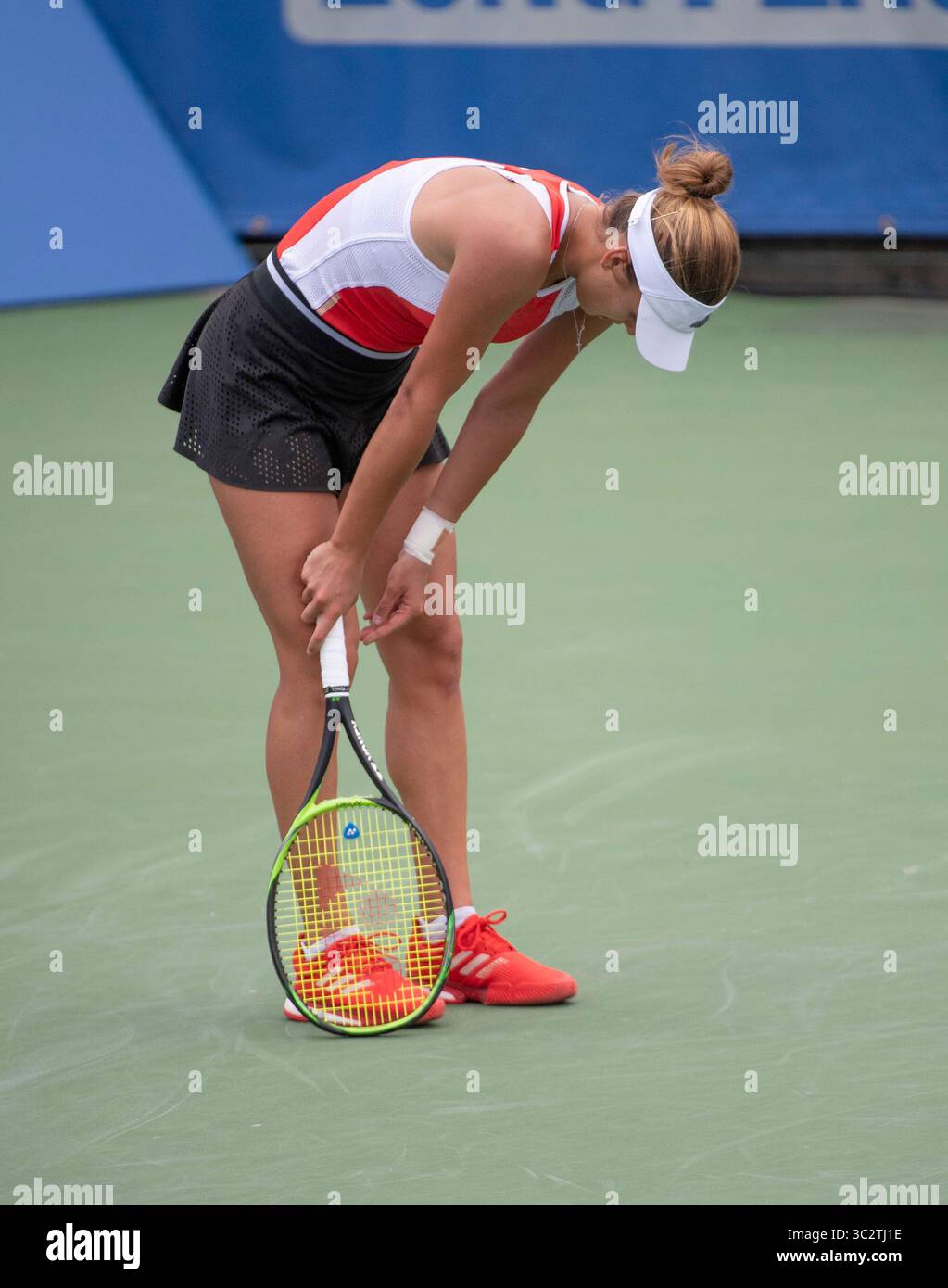 3,2019. August: Anna Kalinskaya (RUS) verliert gegen Jessica Pegula (USA) 6-3, 3-6, 6-1, bei den CitiOpen im Rock Creek Park Tennis Center in Washington, DC. ©Leslie Billman/Tennisclix/CSM(Credit Image: &Copy; Leslie Billman/CSM via ZUMA Wire â) Stockfoto