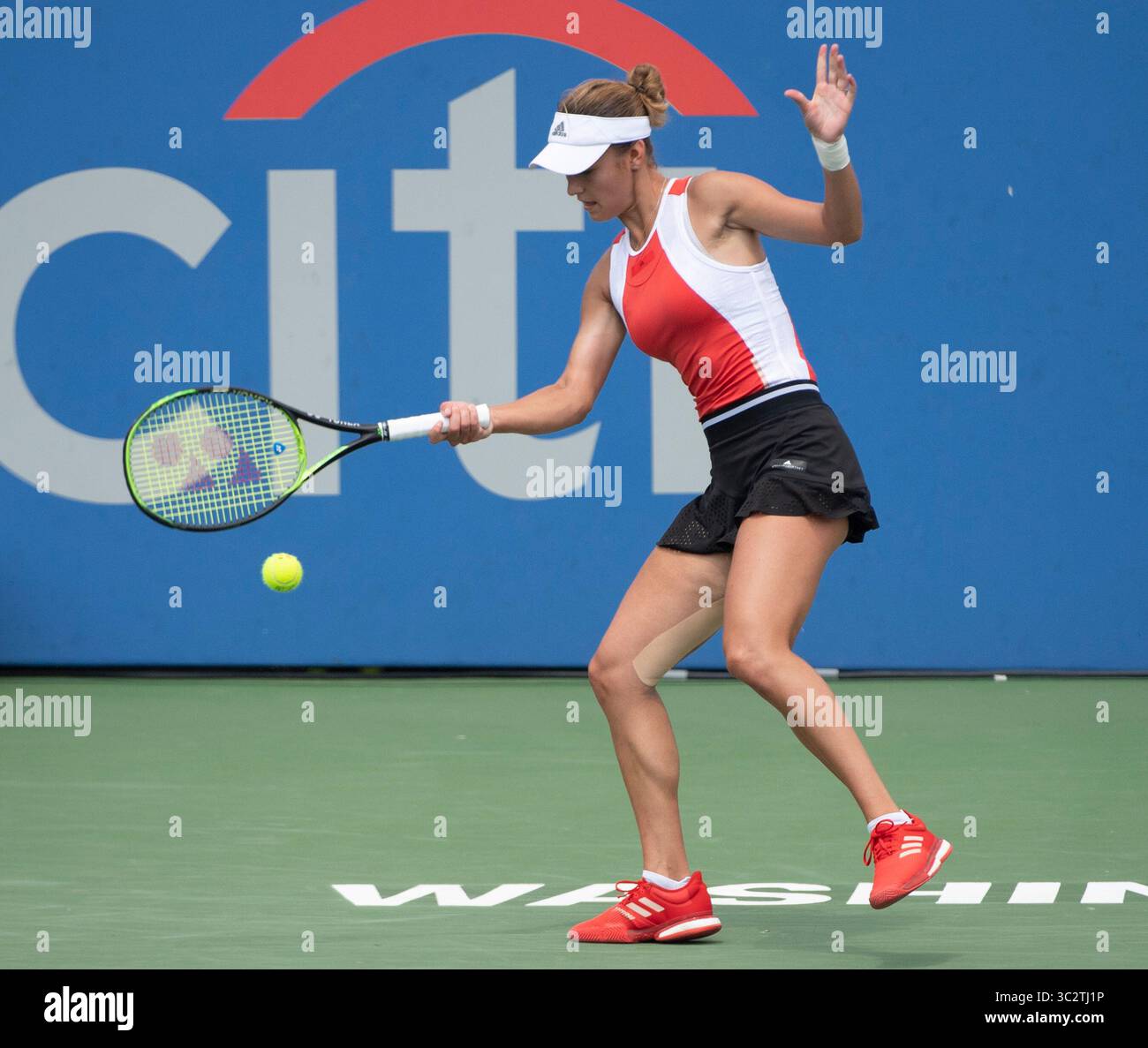 3,2019. August: Anna Kalinskaya (RUS) verliert gegen Jessica Pegula (USA) 6-3, 3-6, 6-1, bei den CitiOpen im Rock Creek Park Tennis Center in Washington, DC. ©Leslie Billman/Tennisclix/CSM(Credit Image: &Copy; Leslie Billman/CSM via ZUMA Wire â) Stockfoto