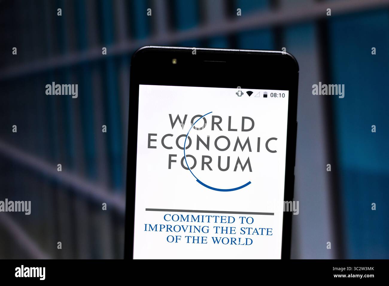 8. Juli 2019, Brasilien: In dieser Fotoabbildung ist das Logo des World Economic Forum (WEF) auf einem Smartphone zu sehen. (Kreditbild: © Rafael Henrique/SOPA Images via ZUMA Wire) Stockfoto 8. Juli 2019, Brasilien: In dieser Fotoabbildung ist das Logo des World Economic Forum (WEF) auf einem Smartphone zu sehen. (Kreditbild: © Rafael Henrique/SOPA Images via ZUMA Wire) Stockfoto