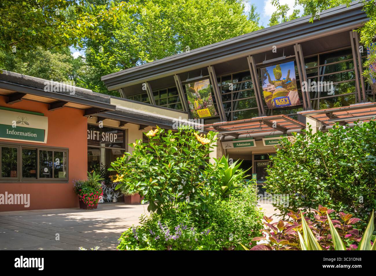 eingangsplatz im Atlanta Botanical Garden in Midtown Atlanta, Georgia. (USA) Stockfoto