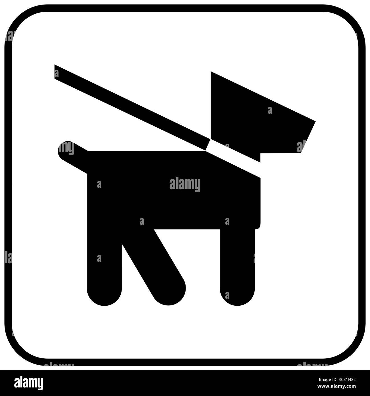 Leash-Symbol für Haustiere Stockfoto