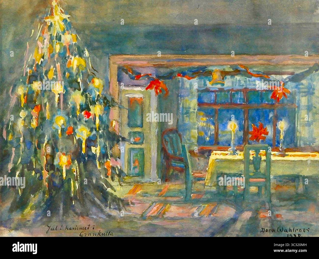 Dora Wahlroos - Weihnachtsbaum - 1930 - 'Joulukuusi' Stockfoto