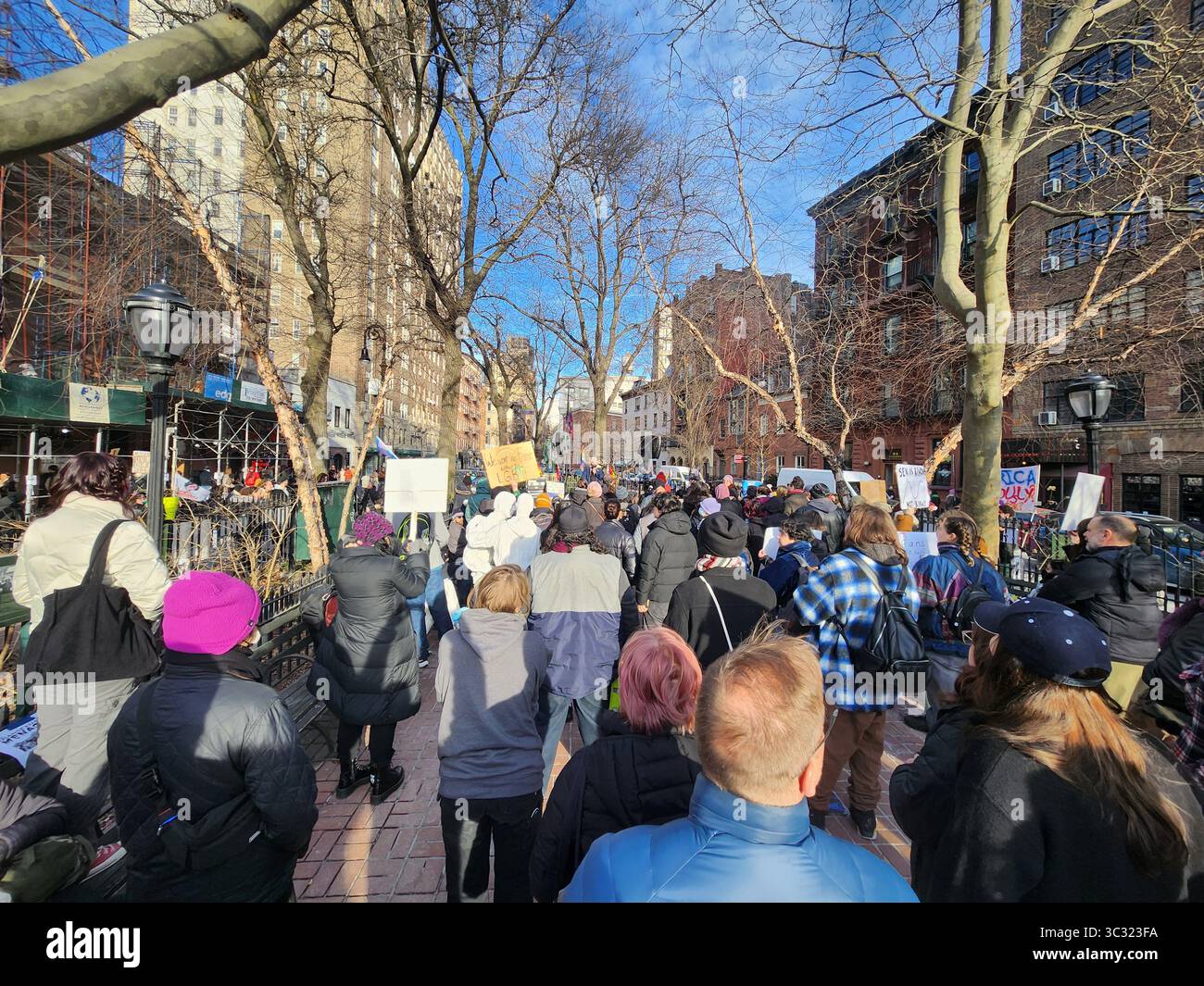 Demonstration im Steinwall greenwich Village New york Stockfoto