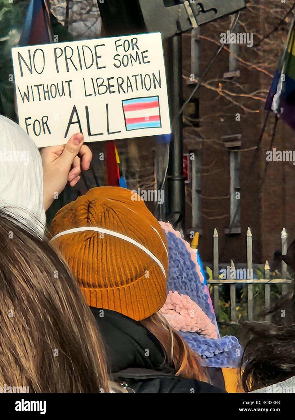 Demonstration im Steinwall greenwich Village New york Stockfoto