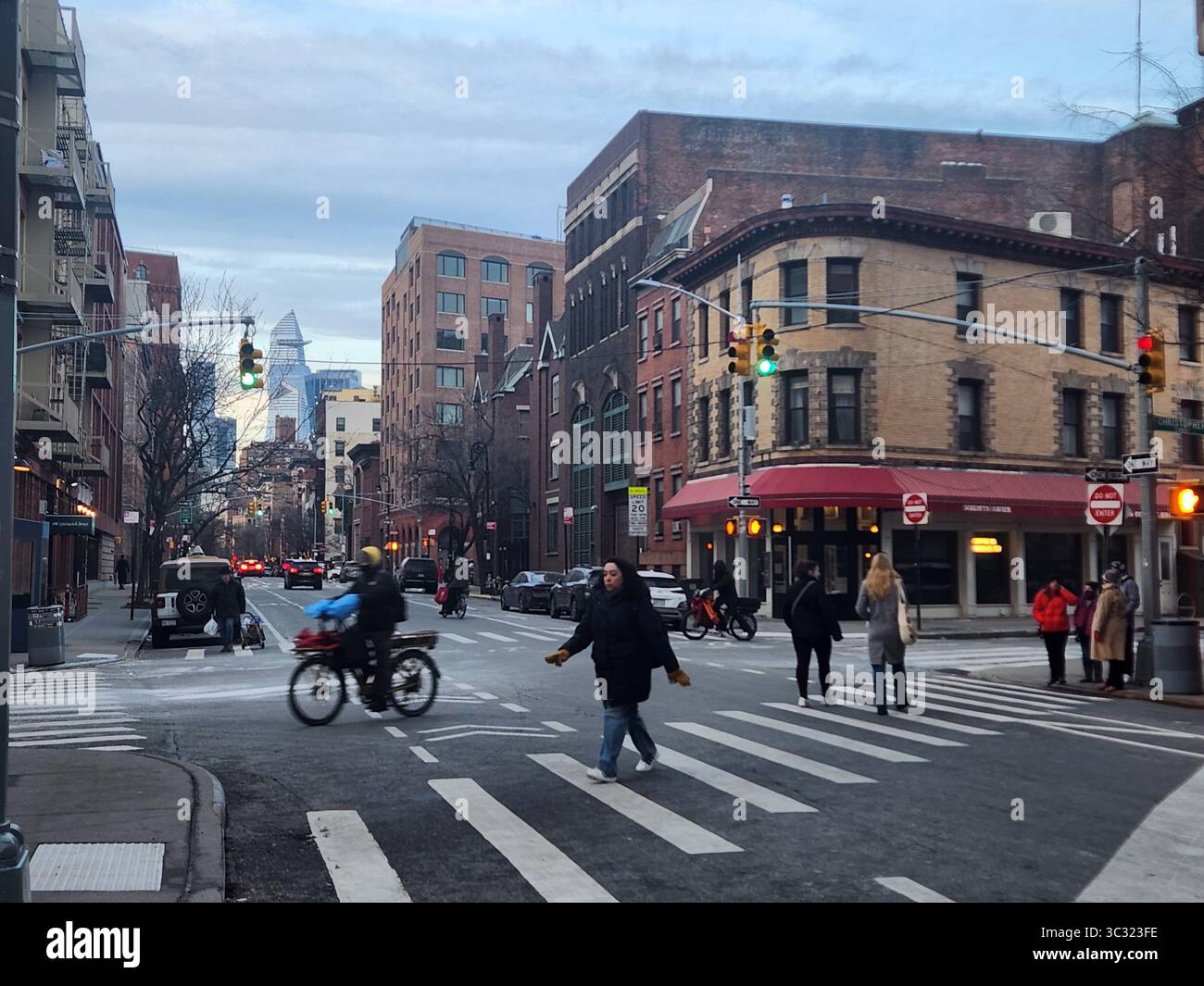 Ecke christopher Street und greenwich Street West Village New york Stockfoto