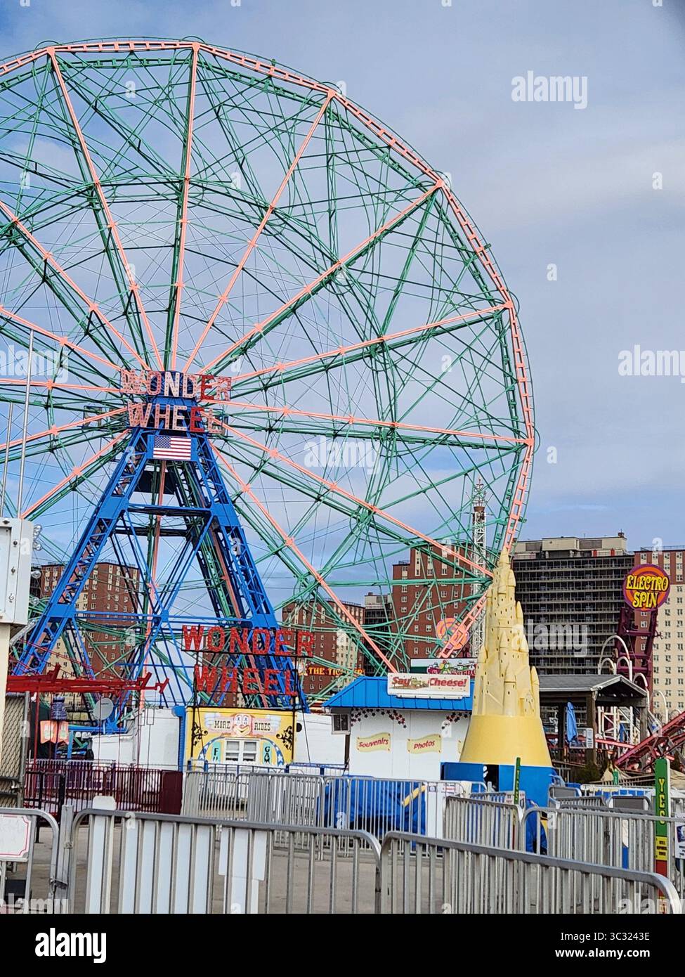Winter auf coney Island Stockfoto