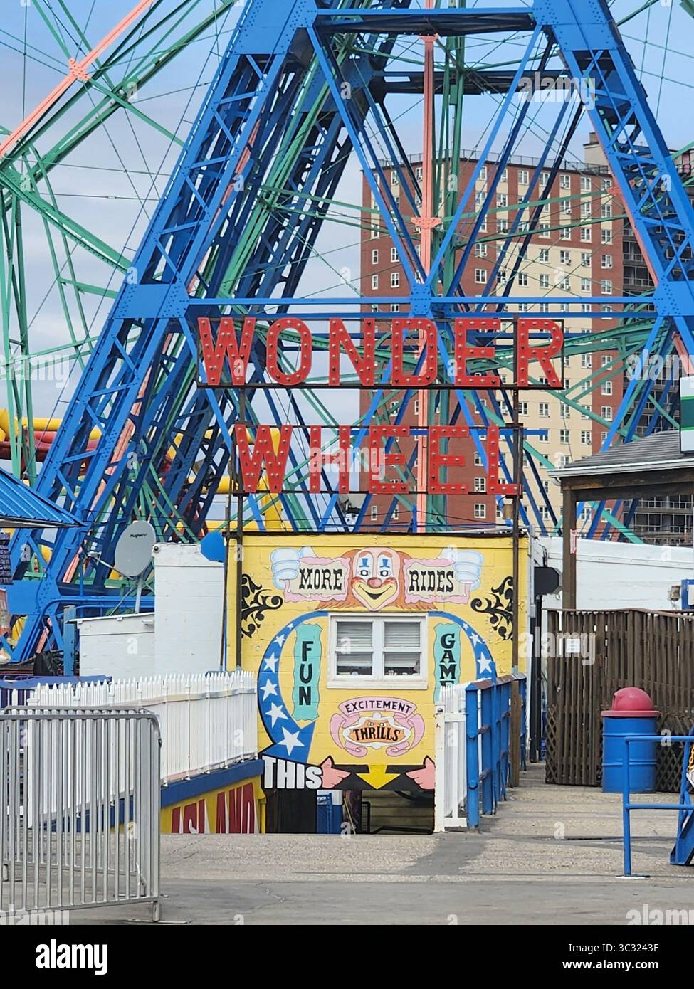 Winter auf coney Island Stockfoto