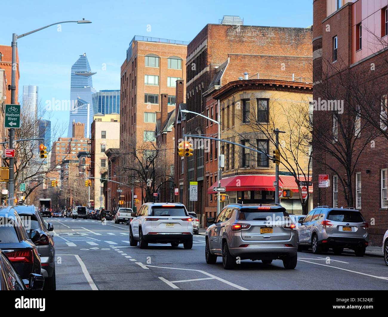 Ecke christopher Street und greenwich Street West Village New york Stockfoto