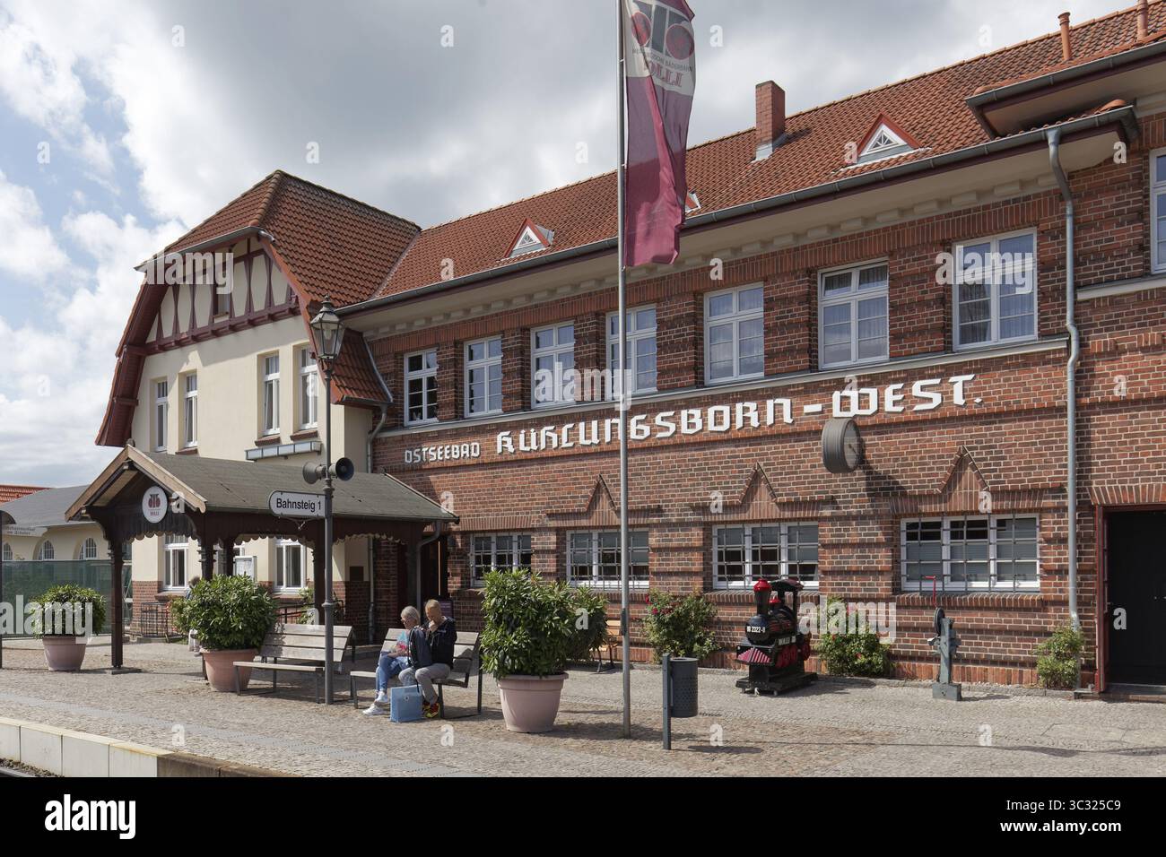 Historischer Bahnhof Kühlungsborn-West, Mecklenburgische Baederbahn Molli, Ostsee, Mecklenburg-Vorpommern, Deutschland Stockfoto
