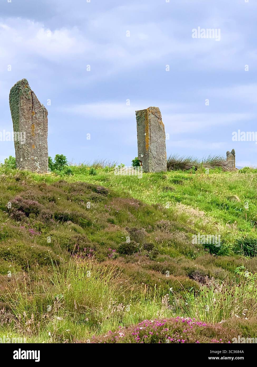 Der Ring of Brodgar Orkneys Orkney Schottland Steine alte Steinzeitmenschen setzten lebten alten Platz stand blickend Dorfinseln Hebriden Island Stockfoto