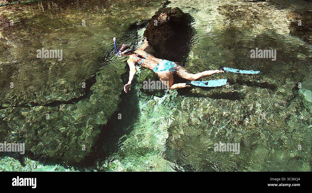 5. April 2021: Der John Pennekamp Coral Reef State Park ist bekannt für sein hervorragendes Schnorcheln. Der Park ist 365 Tage im Jahr von 8:00 Uhr bis Sonnenuntergang geöffnet. (Kreditbild: © TNS via ZUMA Wire) Stockfoto