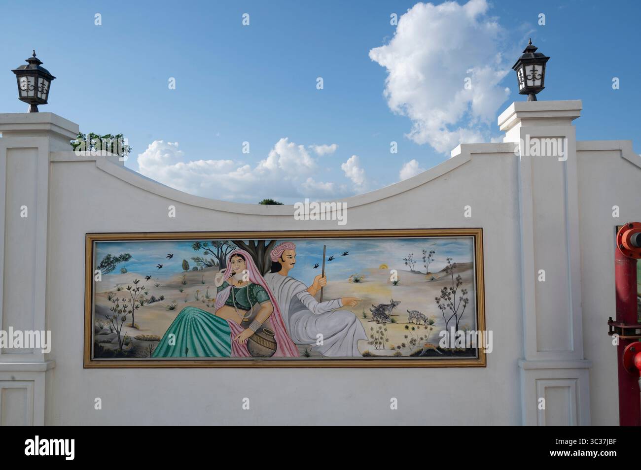 Indien. Bihar. Tolles Mithila Hotel und Restaurant, Darbhangar Stockfoto