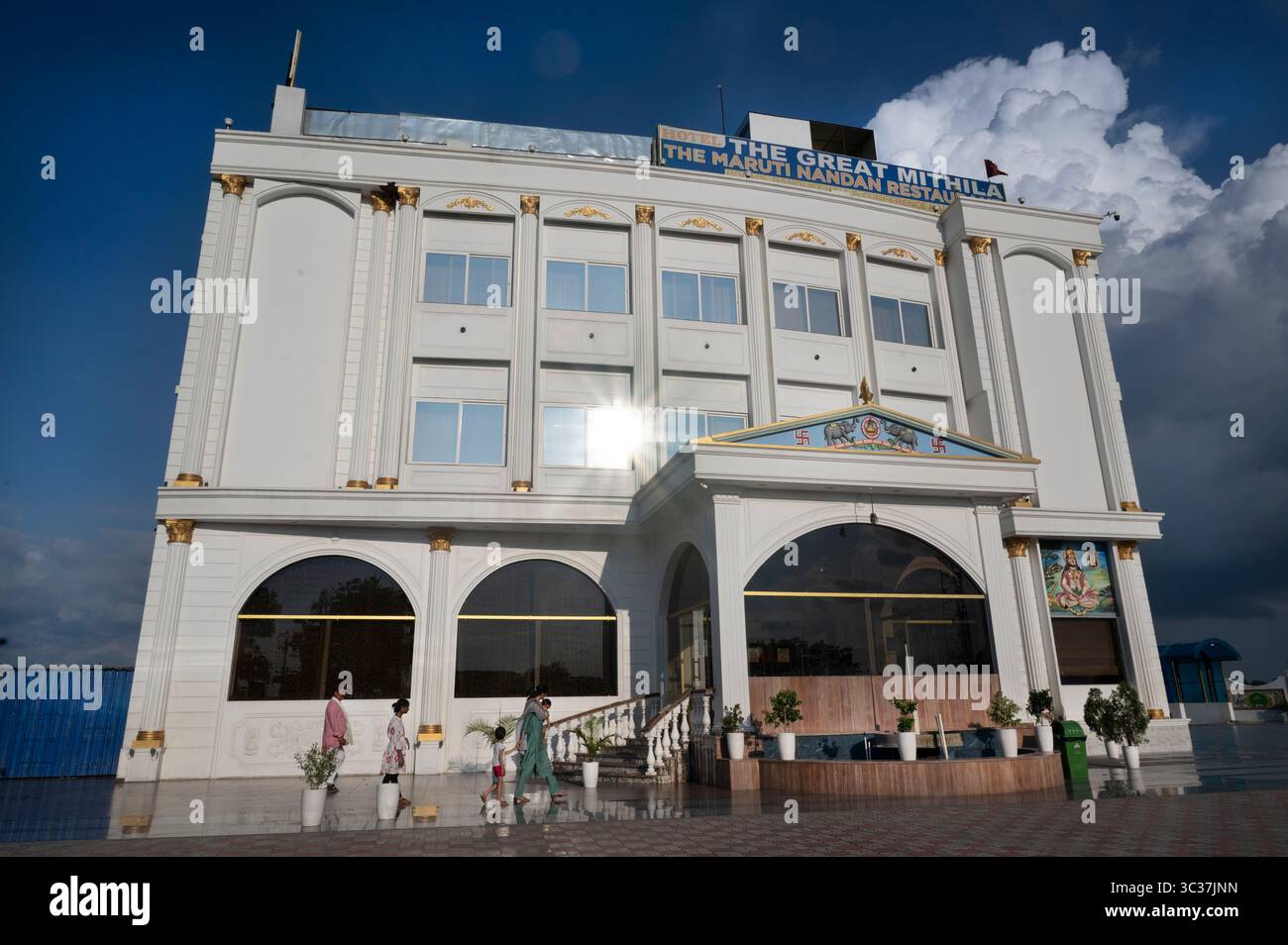 Indien. Bihar. Tolles Mithila Hotel und Restaurant, Darbhangar Stockfoto