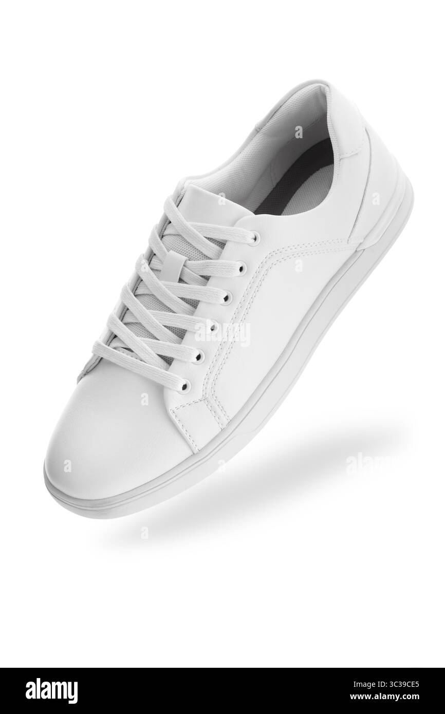 Freizeitschuh für Herren in weiß Stockfoto