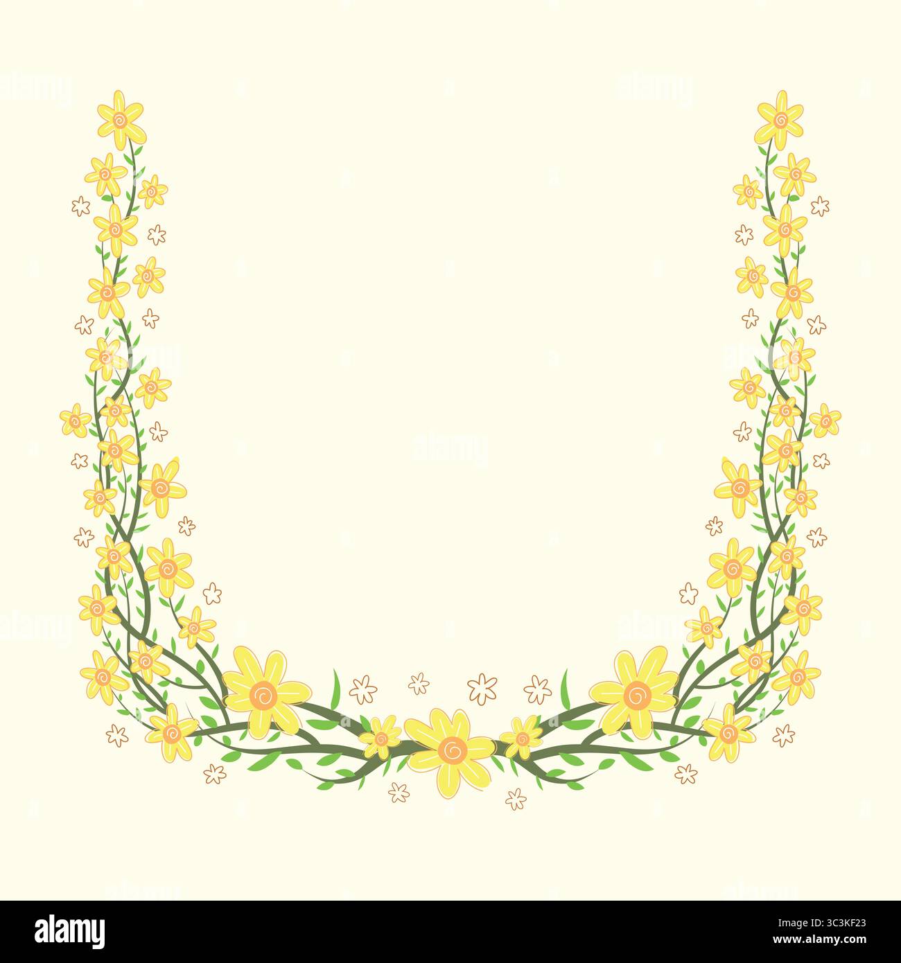 Stock Vektor für Blumenrahmen. Schöner Rahmen Stock Vektor