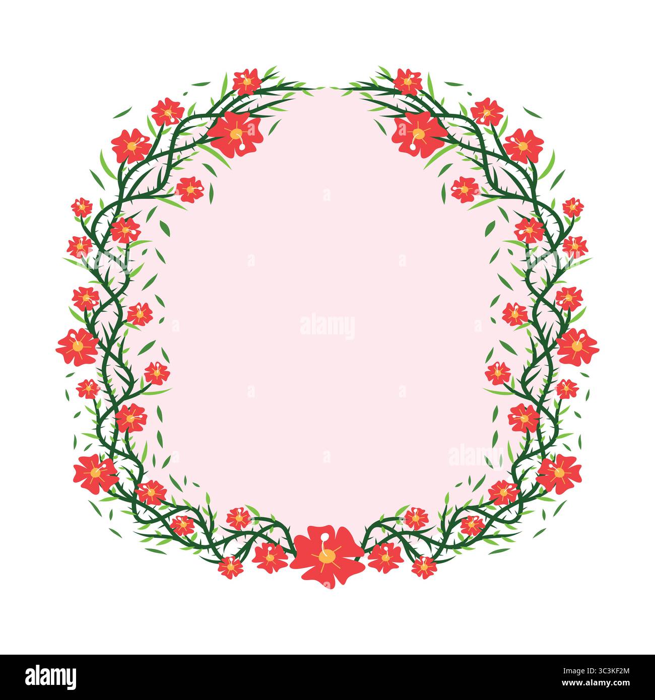 Stock Vektor für Blumenrahmen. Schöner Rahmen Stock Vektor