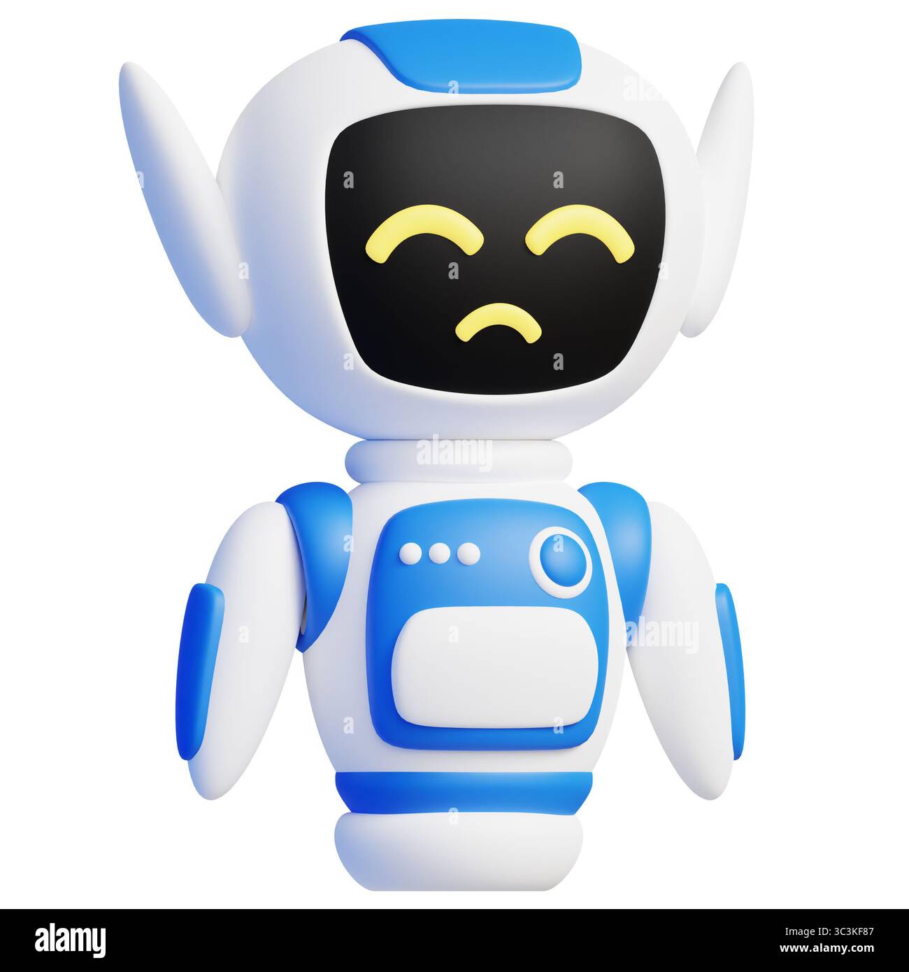 Abbildung des 3D-Symbols für Roboterfehler. Stockfoto
