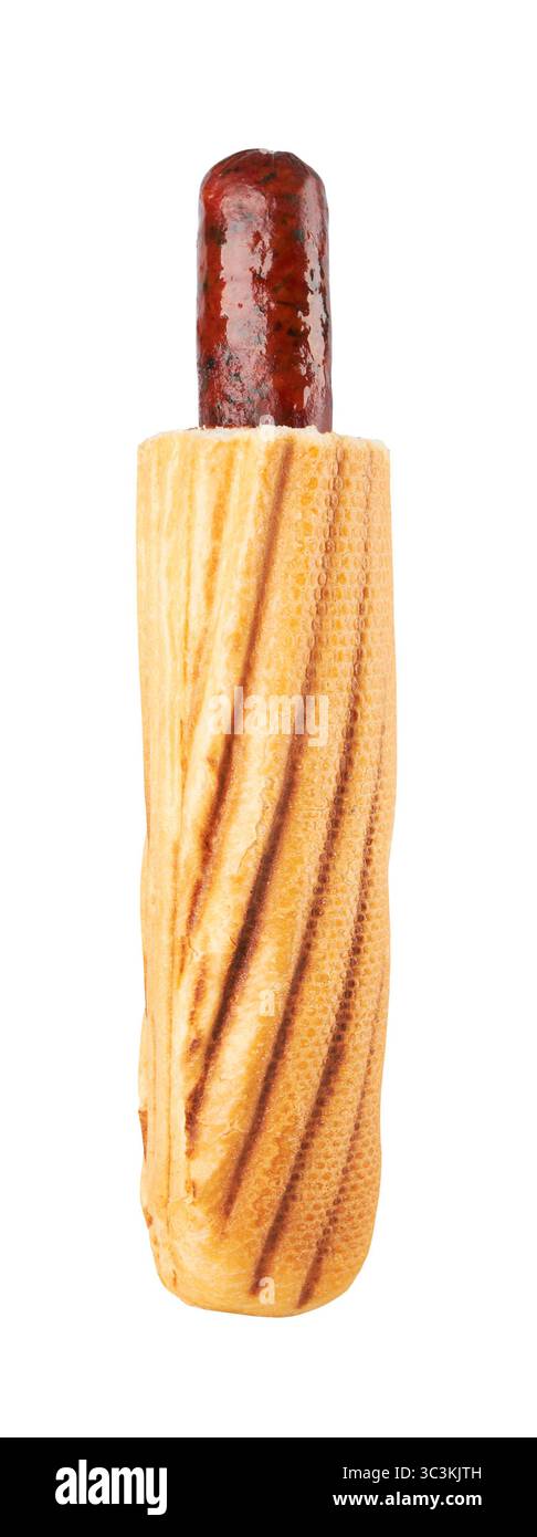 Französische Hot Dog Isolated On White Stockfoto