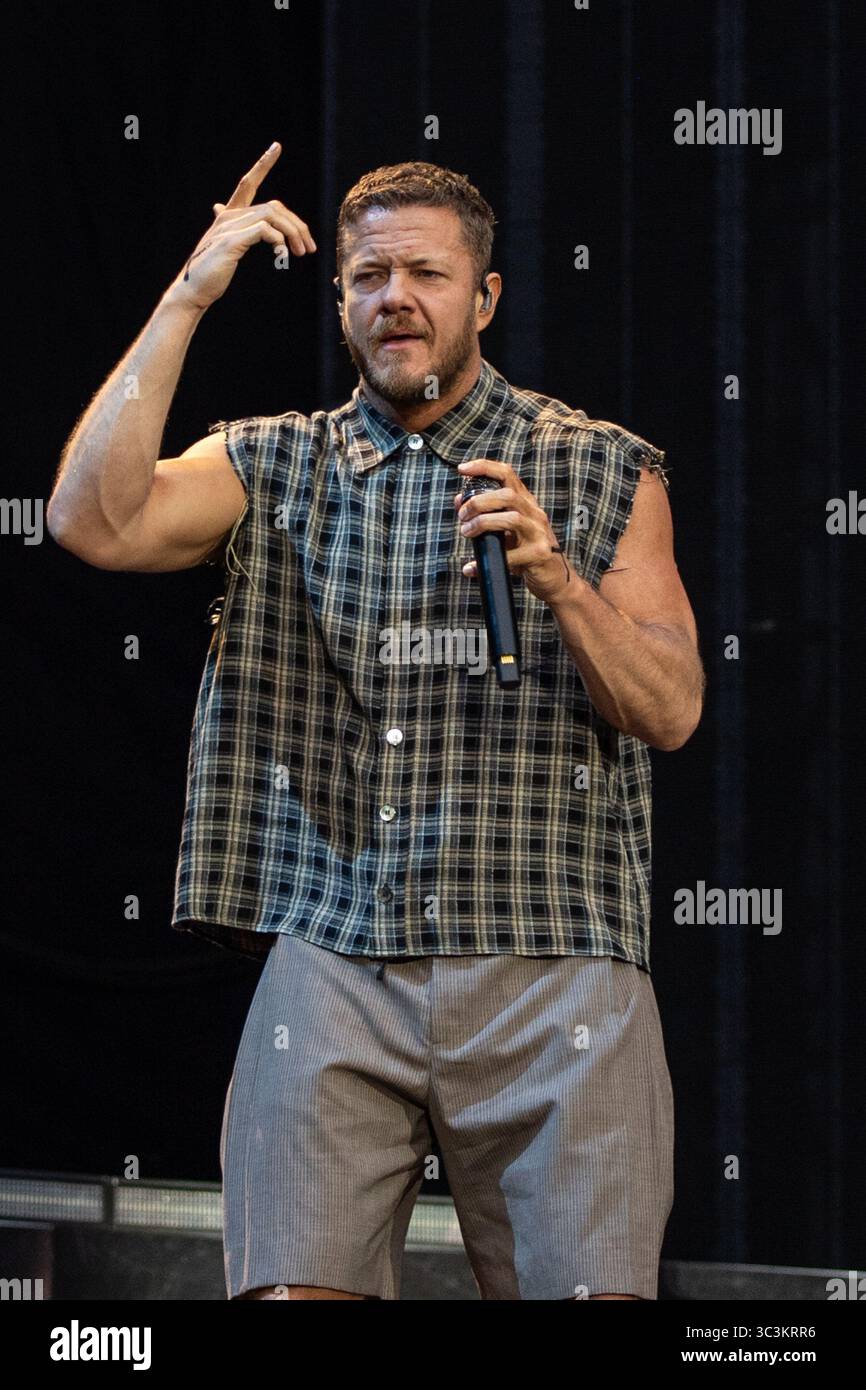 Tottenham Stadium, London, Großbritannien, Imagine Dragons, Loom World Tour, Freitag, 25. Juli 2025, Bild von Emma Terracciano Stockfoto