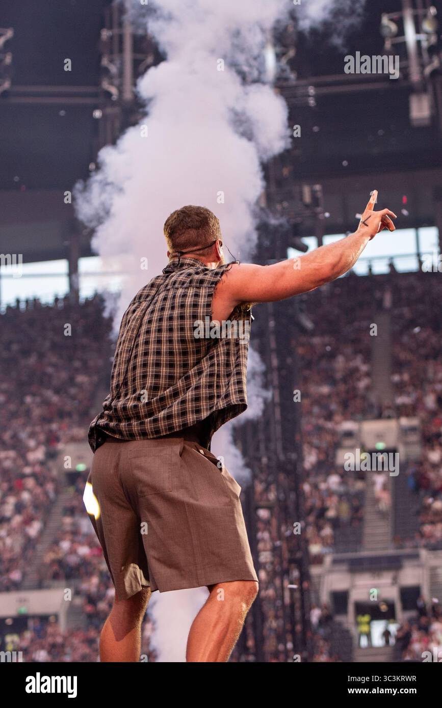 Tottenham Stadium, London, Großbritannien, Imagine Dragons, Loom World Tour, Freitag, 25. Juli 2025, Bild von Emma Terracciano Stockfoto