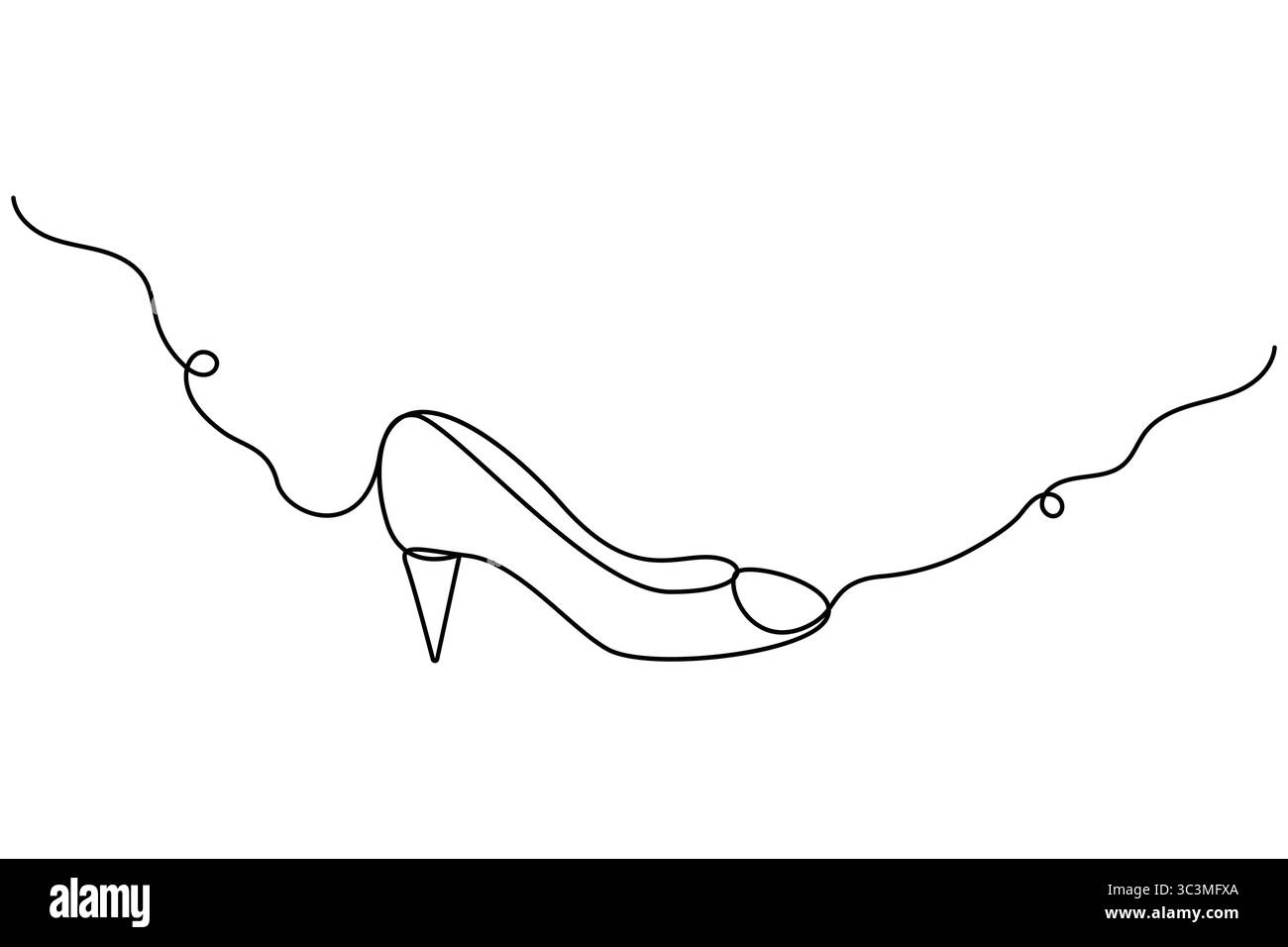 Durchgehende einzeilige Zeichnung der Schuhlinie Symbol Sneaker Vektor-Illustration Stock Vektor