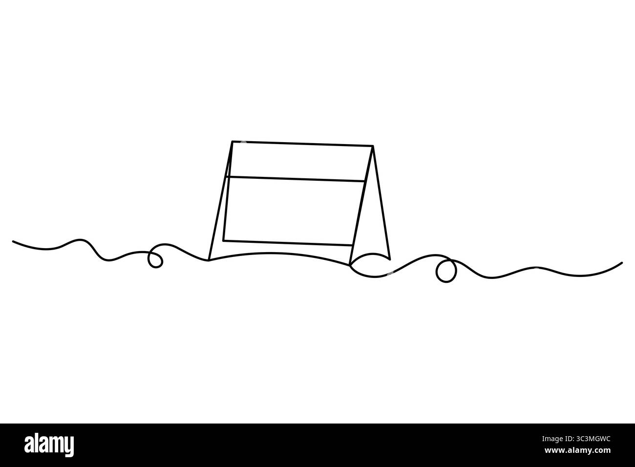 Tabellenkalender durchgehende einzeilige Kunst und Vektoren Illustrationen Design. Stock Vektor