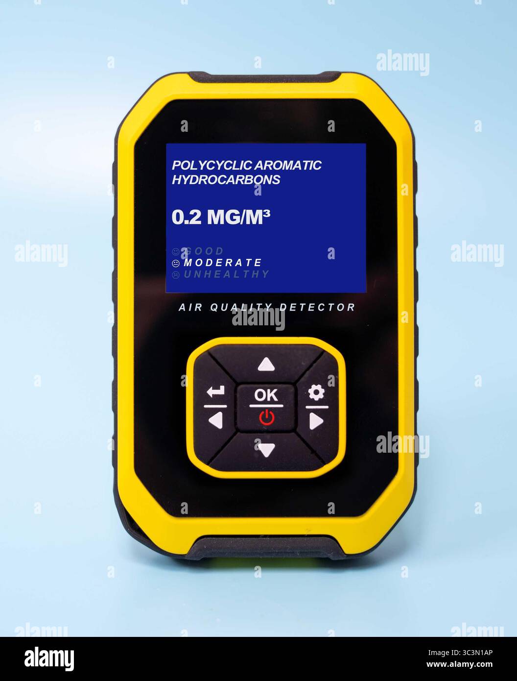 Polyzyklische aromatische Kohlenwasserstoffe (PAK) krebserregende Verbindungen, die bei unvollständiger Verbrennung von Kohle, Öl, Gas oder anderen organischen Stoffen entstehen; Exposition Stockfoto