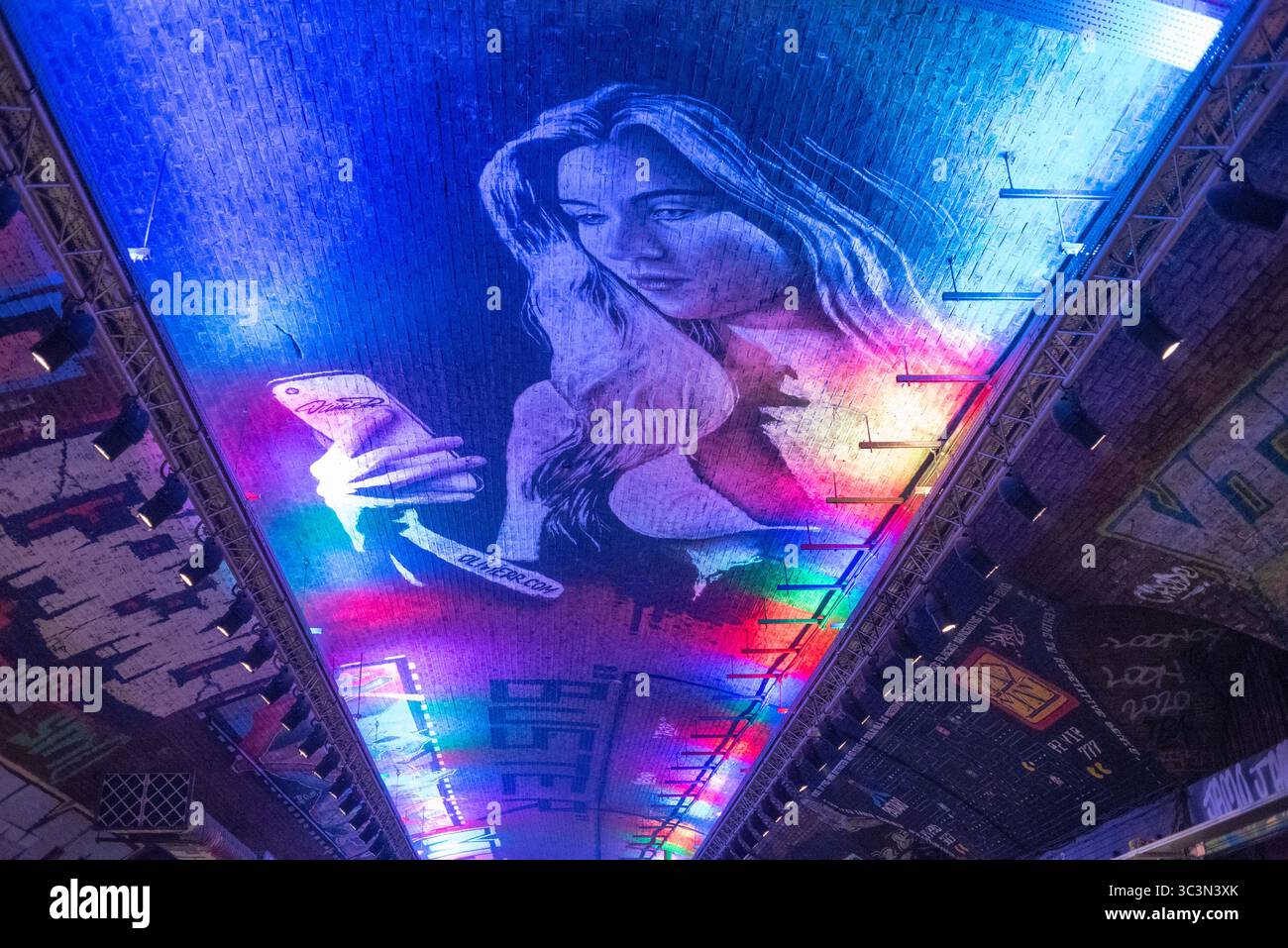 Grafitti in Leake Street Arches, London, Großbritannien Stockfoto