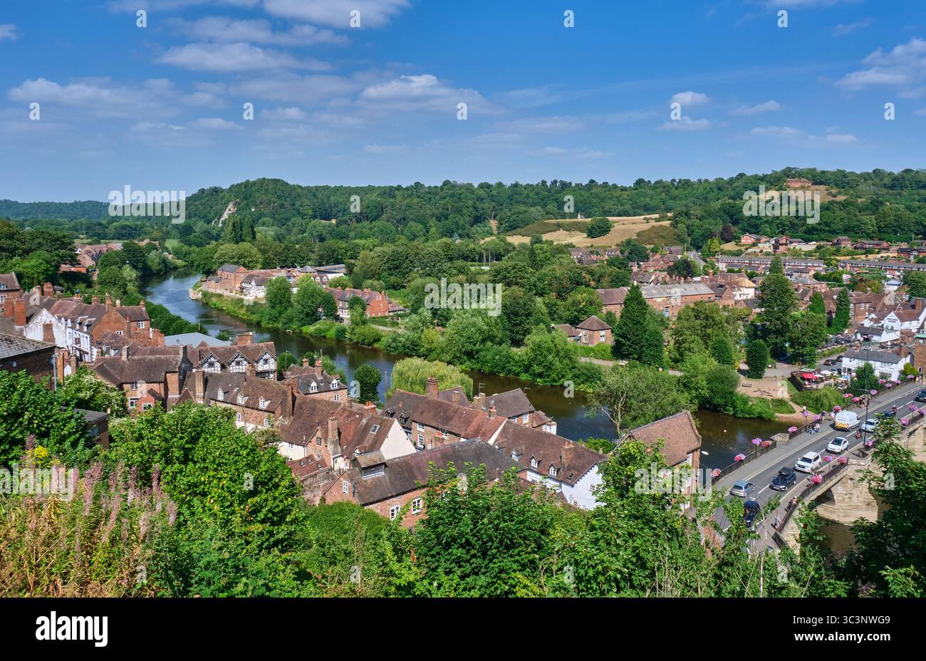Den Fluss Severn bei Bridgnorth, Shropshire Stockfoto