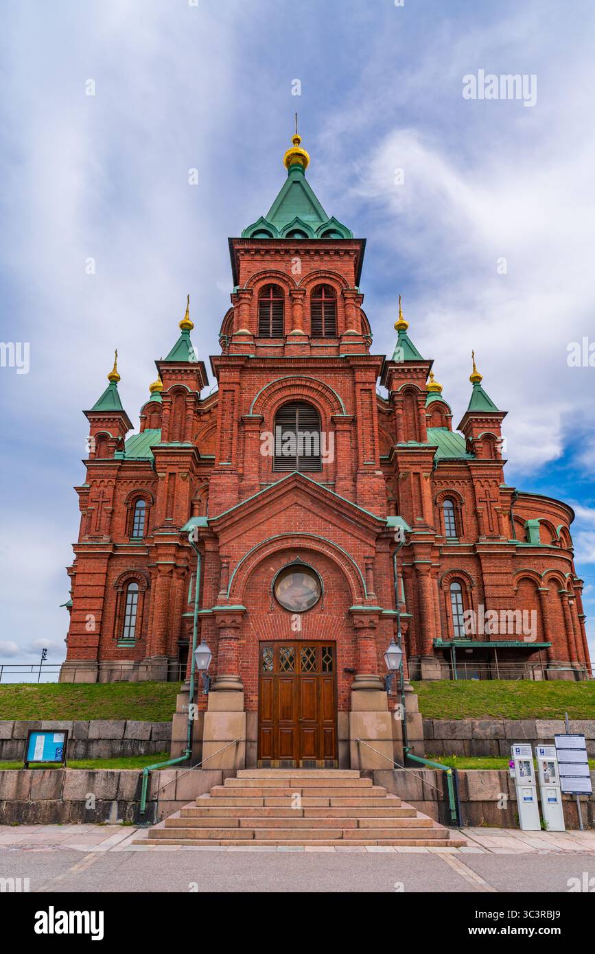 Uspenski Cathedral, eine orthodoxe Kathedrale in Helsinki, Finnland Stockfoto