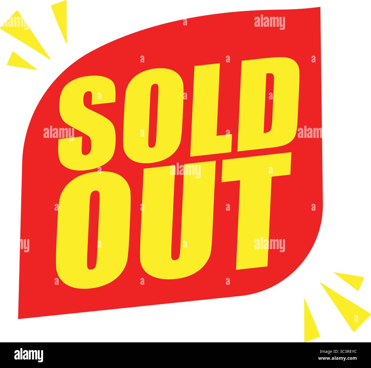 Ausverkauftes Etikett – nicht verfügbares Vektordesign für Bestandsstatus, E-Commerce und Retail Marketing Stock Vektor