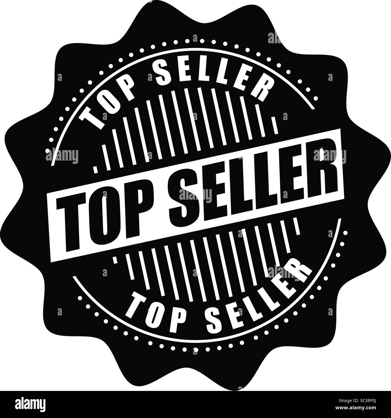 Top-Seller-Stempellabel – Bestseller Award-Siegel-Vektor-Design für Produkterkennung, Marketing und E-Commerce-Werbung Stock Vektor