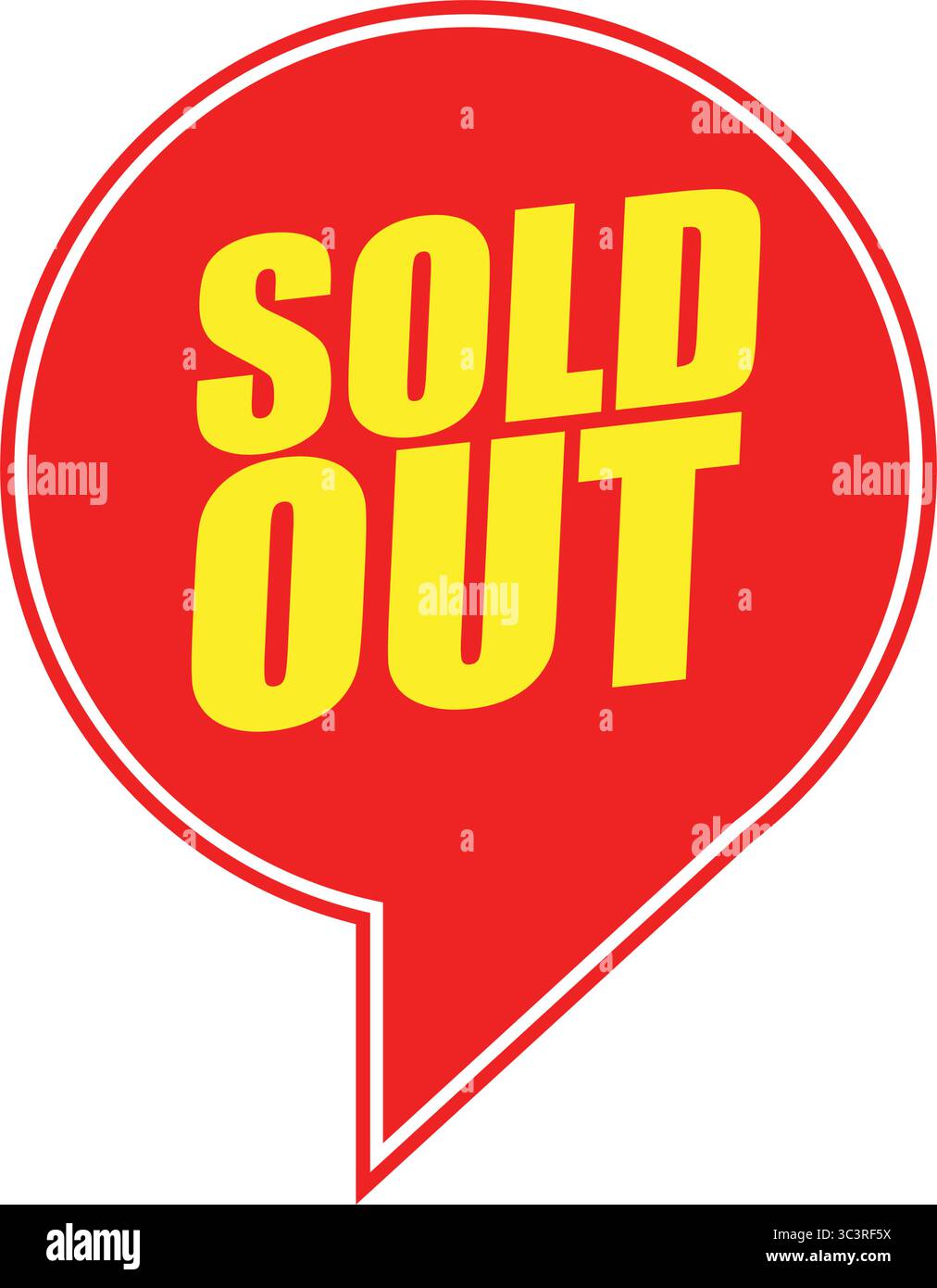 Ausverkauftes Etikett – nicht verfügbares Vektordesign für Bestandsstatus, E-Commerce und Retail Marketing Stock Vektor