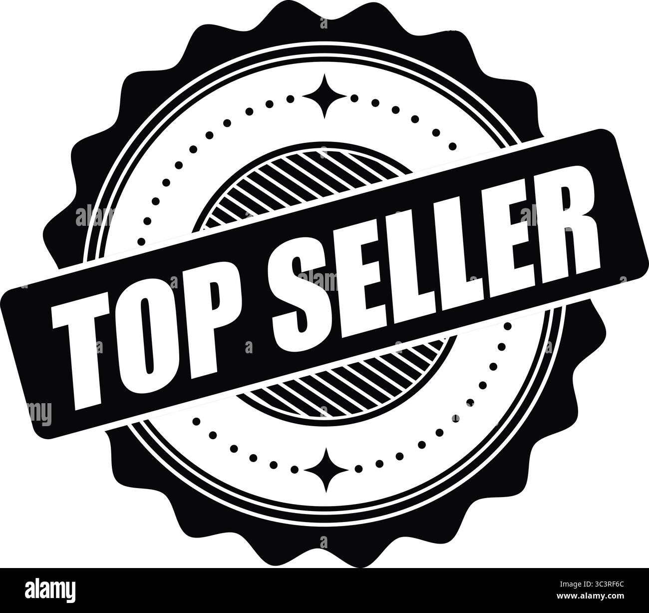 Top-Seller-Stempellabel – Bestseller Award-Siegel-Vektor-Design für Produkterkennung, Marketing und E-Commerce-Werbung Stock Vektor