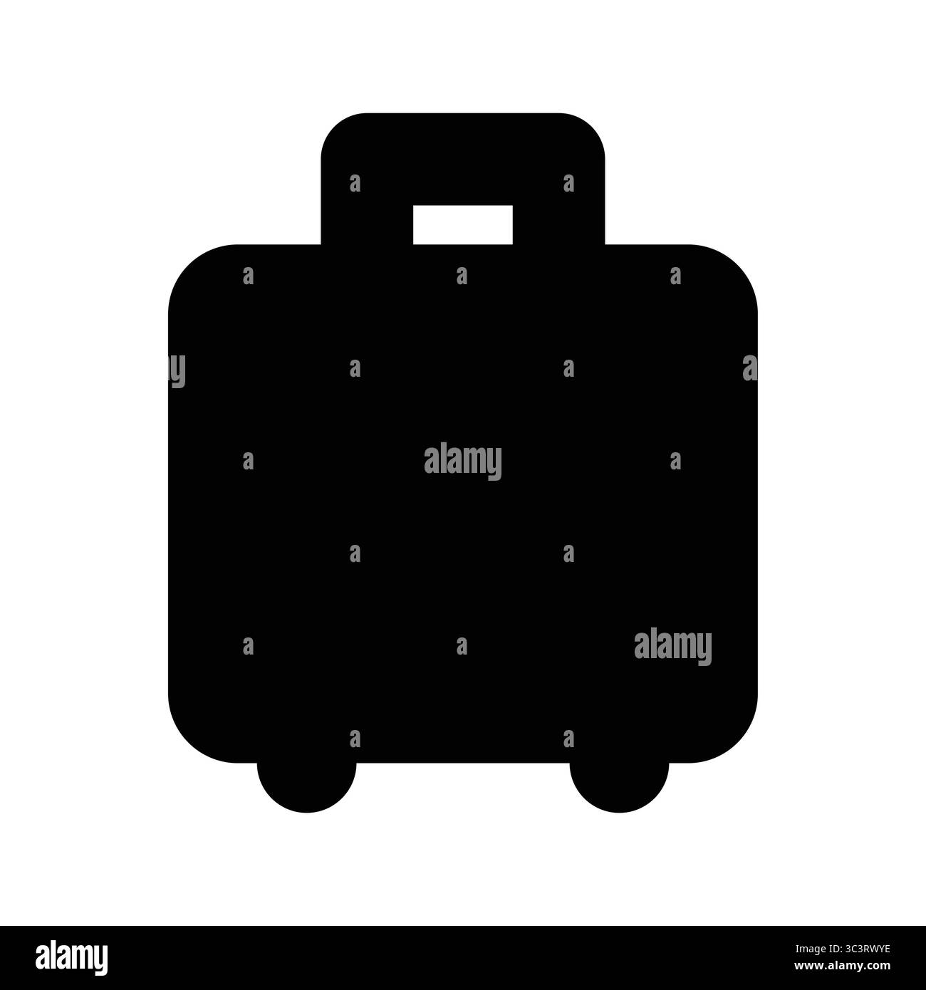 Ein minimalistisches schwarzes Koffer-Symbol, das sich für Projekte und Designs im Zusammenhang mit Reisen eignet. Ideal für Websites, Apps und Werbematerialien, die sich auf Jour konzentrieren Stock Vektor