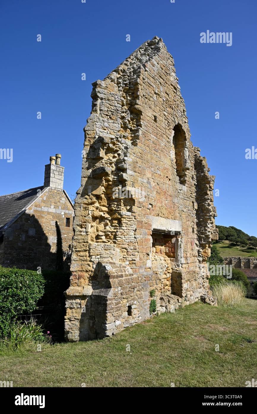 Ruinen der Abbotsbury Abbey, Dorset, UK Juli Stockfoto