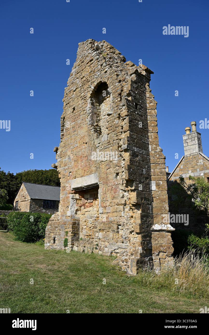 Ruinen der Abbotsbury Abbey, Dorset, UK Juli Stockfoto