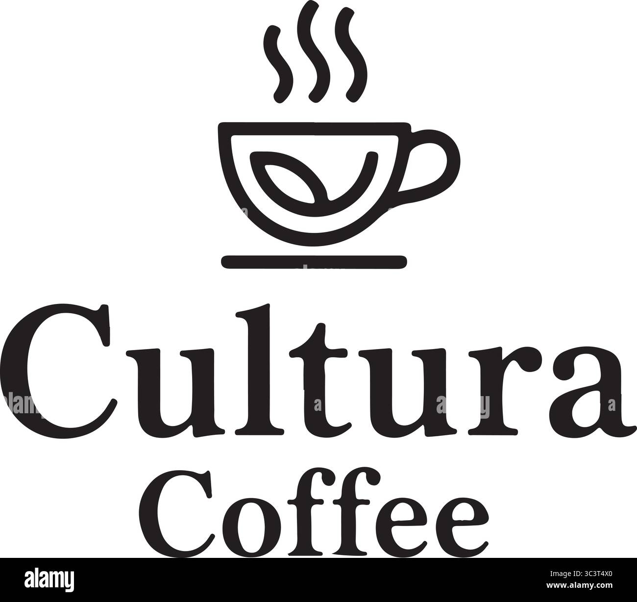 Café-Bar-Logo für Kulturkaffee Stock Vektor