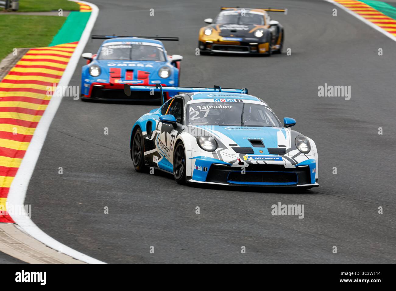 Spa-Francorchamps, Belgien. Juli 2025. #27 Alexander Tauscher (DEU, Target), Porsche Mobil 1 Supercup auf dem Circuit de Spa-Francorchamps am 27. Juli 2025 in Spa-Francorchamps, Belgien. (Foto von HOCH ZWEI) Credit: dpa/Alamy Live News Stockfoto