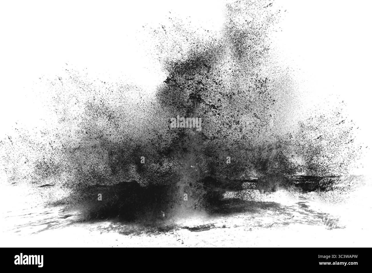 Buntes Feuerwerk in verschiedenen Farben auf schwarzem Hintergrund Stock Vektor