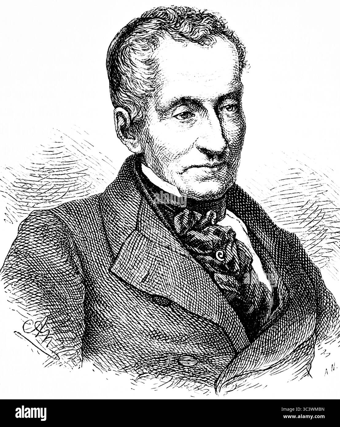 Klemens von Metternich, Prinz von Metternich-Winneburg zu Beilstein oder kurz Prinz Metternich, Kanzler des Österreichischen Reiches, Illustration 1886 Stockfoto