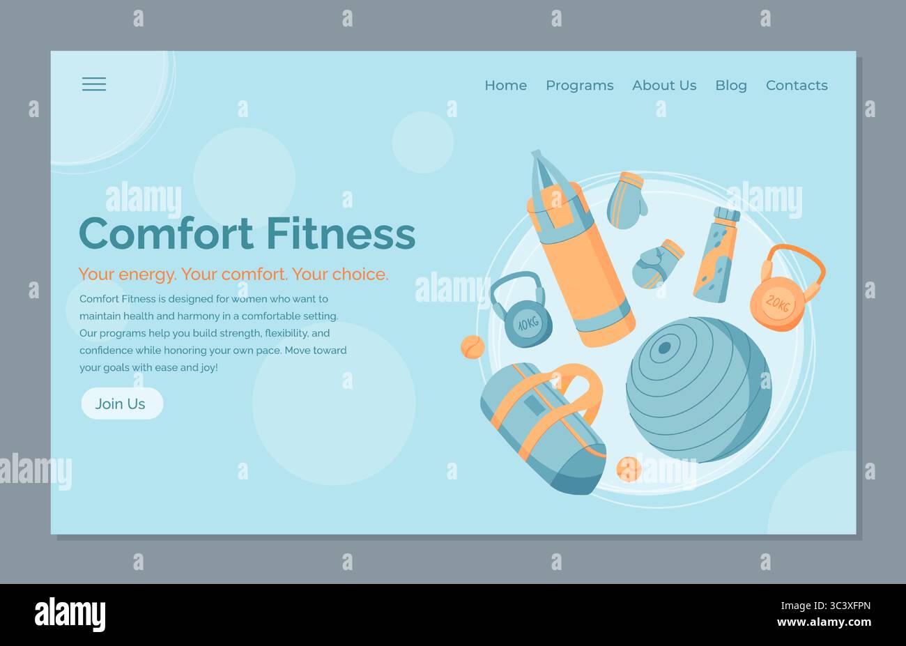 Minimales Design Für Fitnessgeräte Stock Vektor