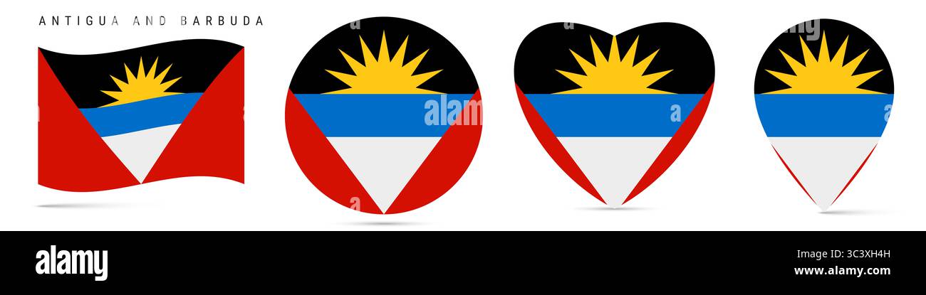 Flaggenfritze® Fahnenkette Antigua Und Barbuda – 5,9 M Lang, 15 Flaggen à 15x22 Cm, Wetterfest & Beidseitig Bedruckt