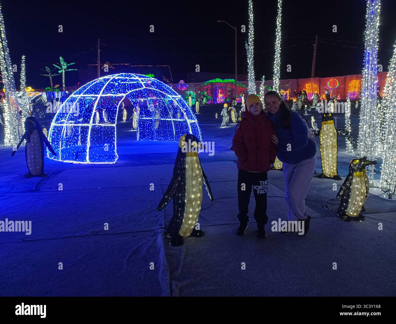 Toronto, ON, Kanada – 18. Oktober 2024: Die massiven Illumi-Lichtstatuen und -Installationen werden auf dem Lichtfestival in Toronto vorgestellt. Stockfoto Toronto, ON, Kanada – 18. Oktober 2024: Die massiven Illumi-Lichtstatuen und -Installationen werden auf dem Lichtfestival in Toronto vorgestellt. Stockfoto
