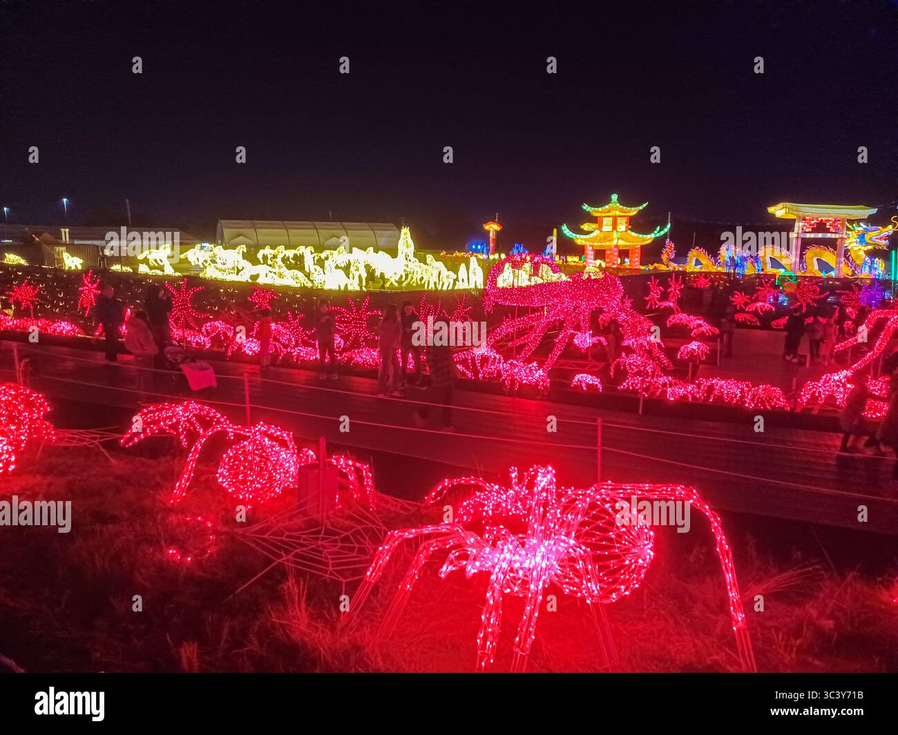 Toronto, ON, Kanada – 18. Oktober 2024: Die massiven Illumi-Lichtstatuen und -Installationen werden auf dem Lichtfestival in Toronto vorgestellt. Stockfoto Toronto, ON, Kanada – 18. Oktober 2024: Die massiven Illumi-Lichtstatuen und -Installationen werden auf dem Lichtfestival in Toronto vorgestellt. Stockfoto